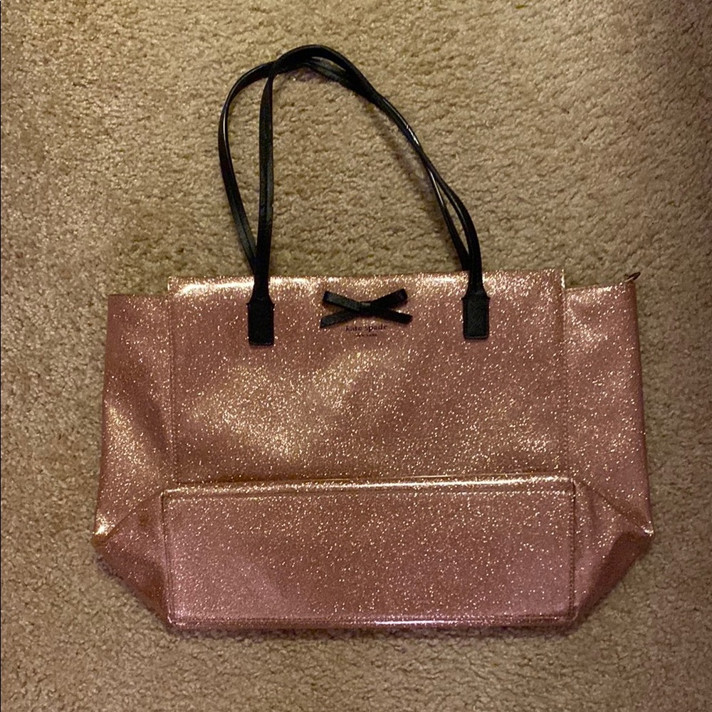Kate Spade Glittery Pink Tote Bag